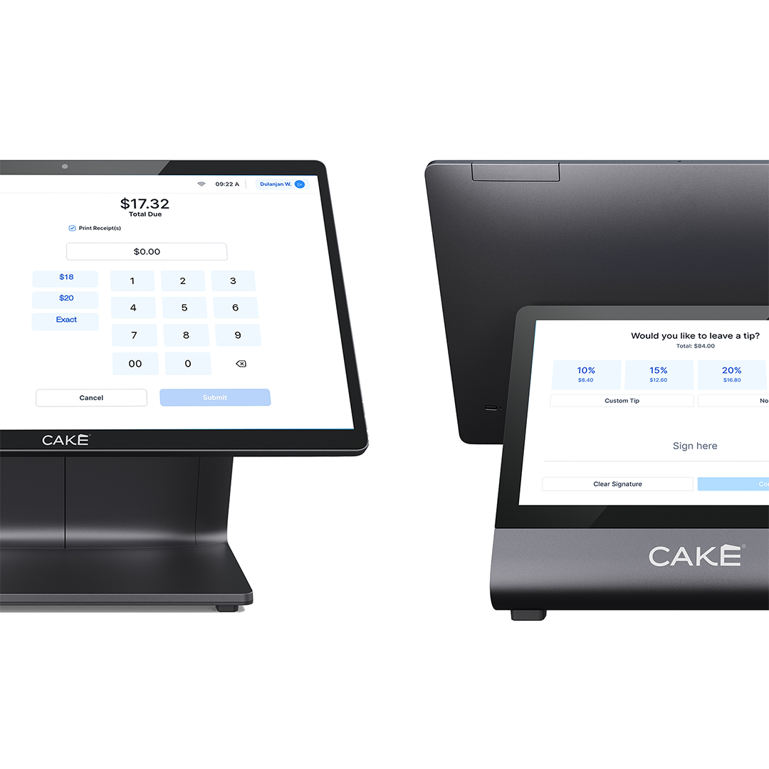 CAKE POS: elementos esenciales de QuickService